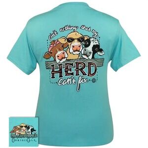Girlie Girl‎ Originals Herd Can't Fix Shirt Blue Medium